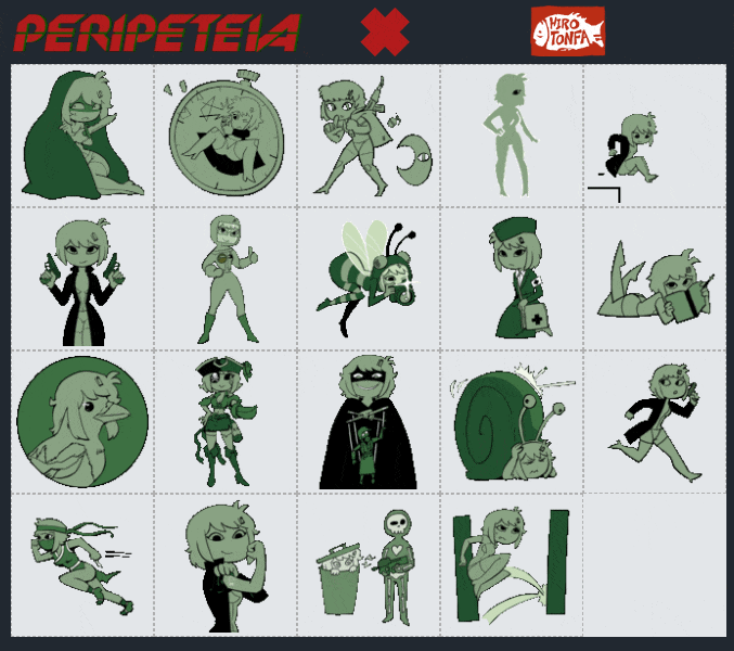Peripeteia UI Cartoons and Emojis