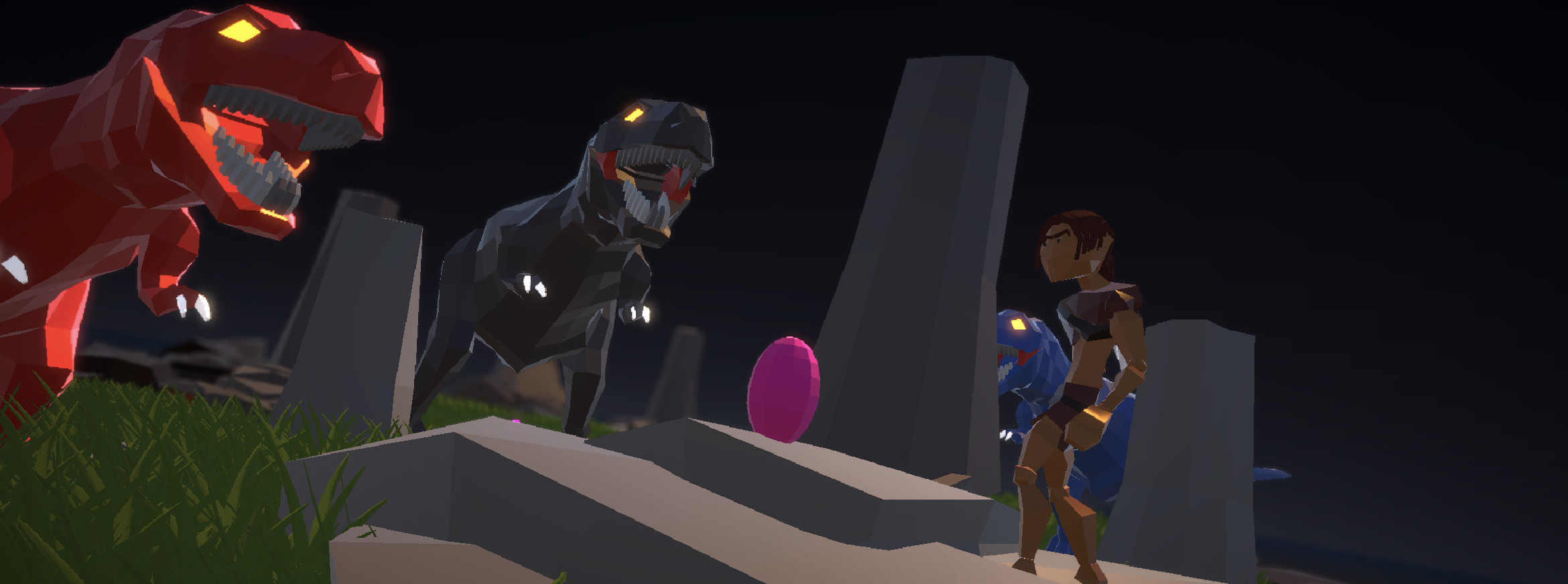Looting breakfast from a T-rex