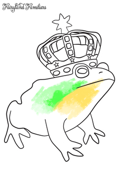 A coloring page of a frog A coloring page of a frog